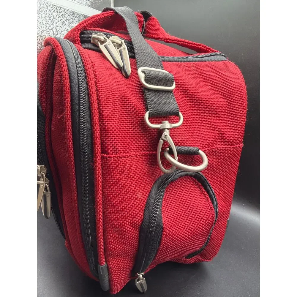 Samsonite Red Travel Boarding Bag Carry On Laptop Overnight Shoulder Bag